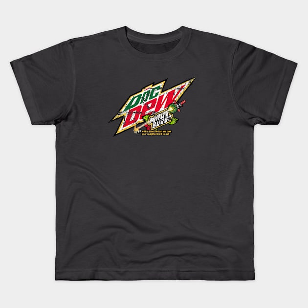 DEW DISTRESS! Kids T-Shirt by kaybun